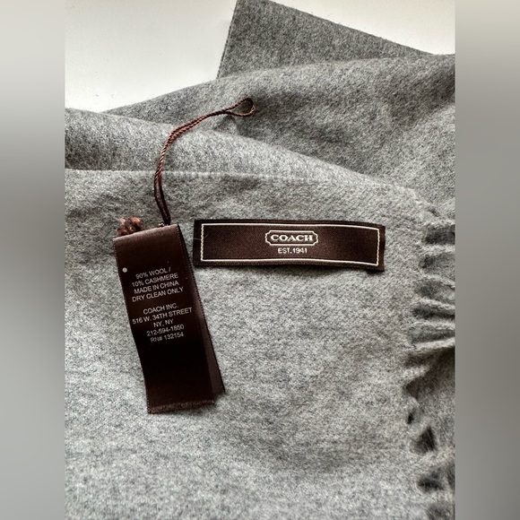 Coach Wool/Cashmere Scarf - Picture 5 of 9